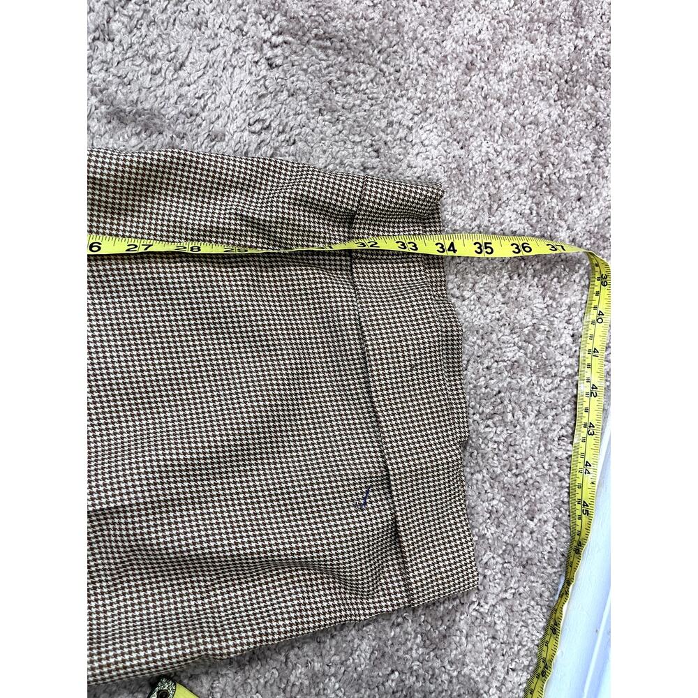 Vintage Men's Wool Leonardo Valenti Houndstooth Slacks 34 - Picture 6 of 8